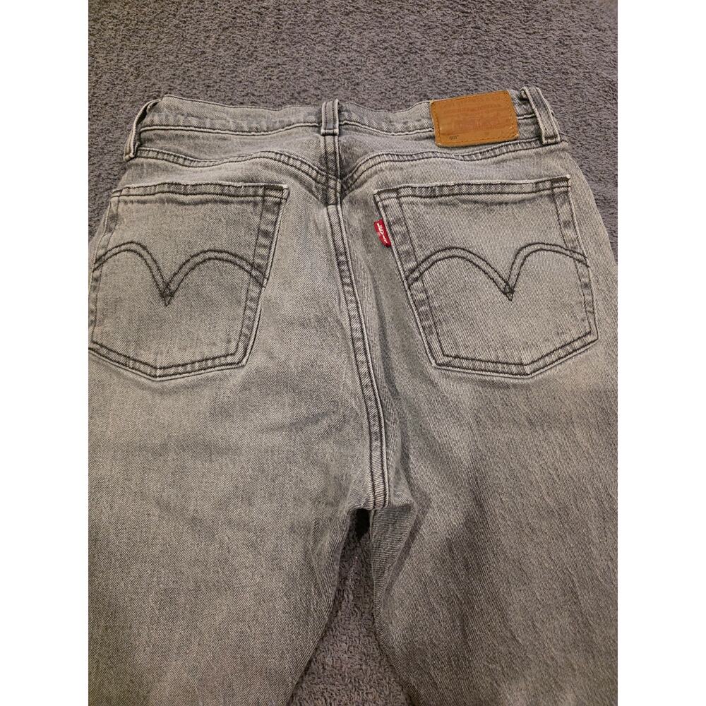 Levi's Premium 501 Original Fit Jeans Womens 26x26 Gray Black Wash Button Fly - Picture 4 of 16